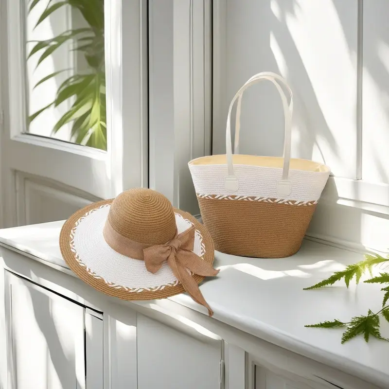 Straw Hat & Tote Set for Women Beach Travel - Image 2