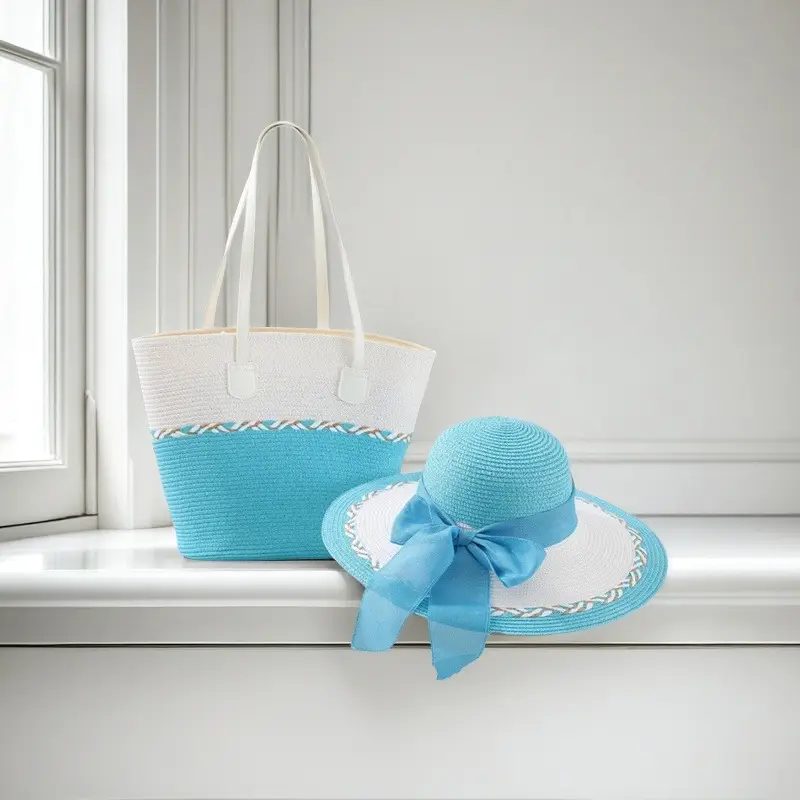 Straw Hat & Tote Set for Women Beach Travel - Image 3