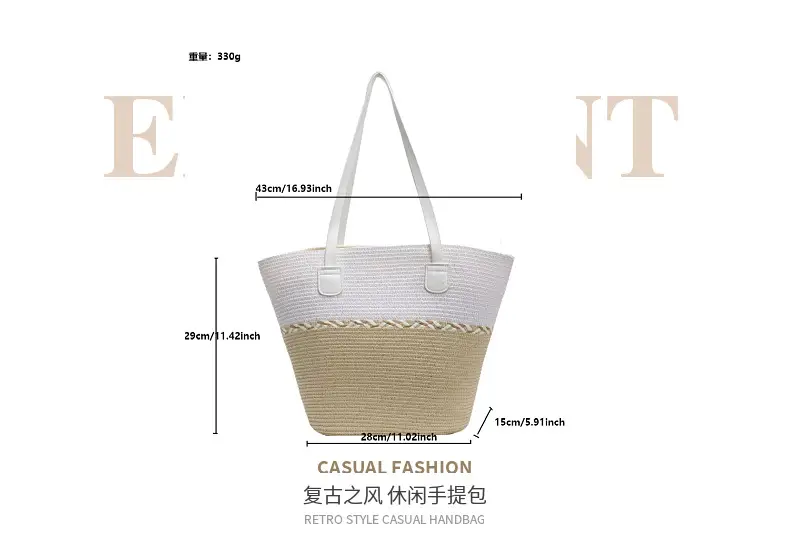 Straw Hat & Tote Set for Women Beach Travel — feature 1