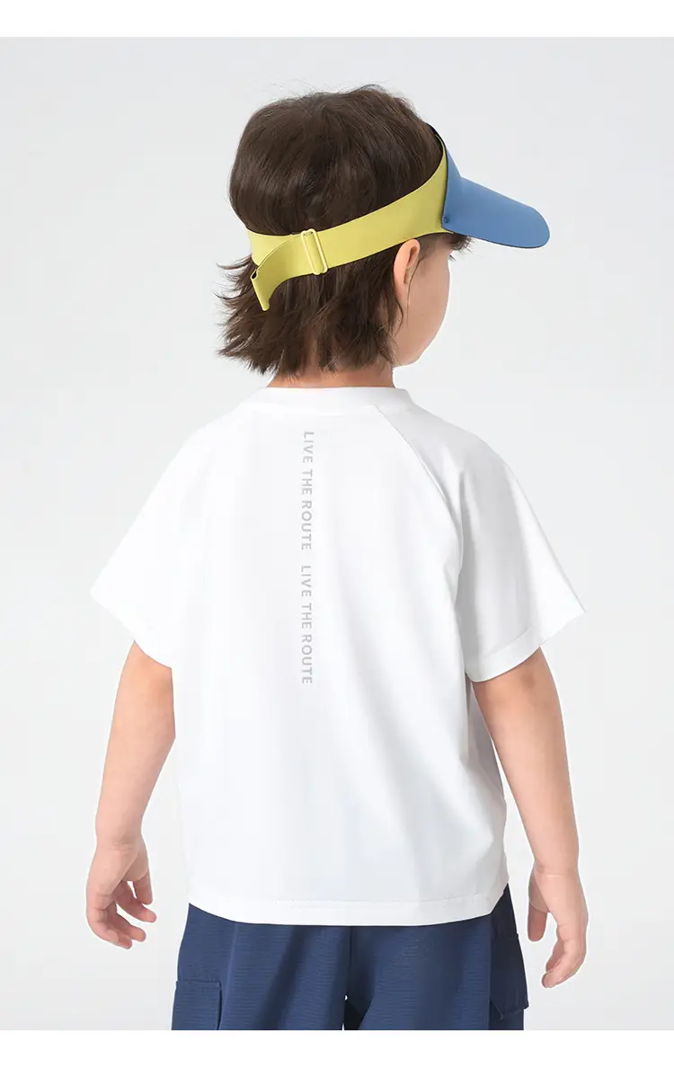White Quick-Drying T-Shirt for Boys Summer Wear — feature 22