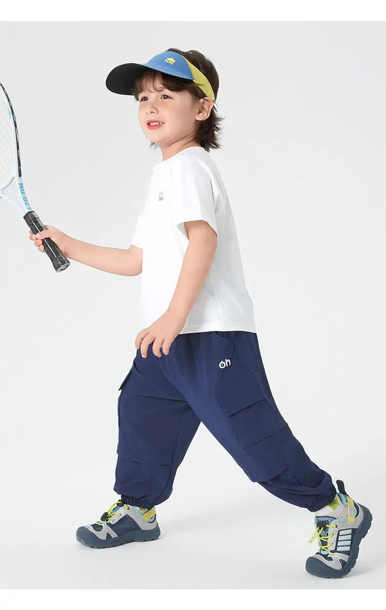 White Quick-Drying T-Shirt for Boys Summer Wear — feature 25