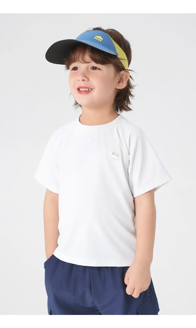 White Quick-Drying T-Shirt for Boys Summer Wear — feature 3
