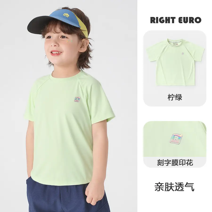 White Quick-Drying T-Shirt for Boys Summer Wear - Image 3