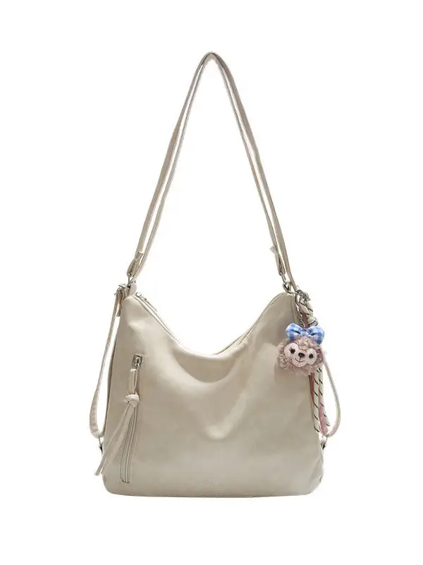 Women Large Capacity Soft Leather Shoulder Bag Tan 2025 - Image 8
