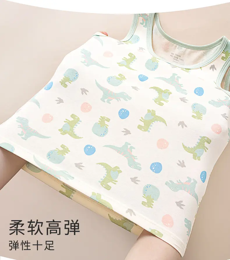 Kids Sleeveless Vest Pure Cotton Summer Boys — feature 11