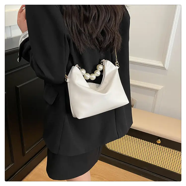 Pink Pearl Handle Shoulder Bag for Women — feature 15