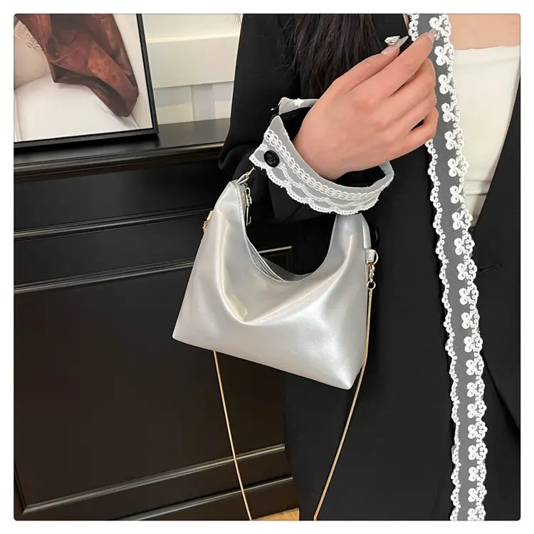 Pink Pearl Handle Shoulder Bag for Women — feature 17