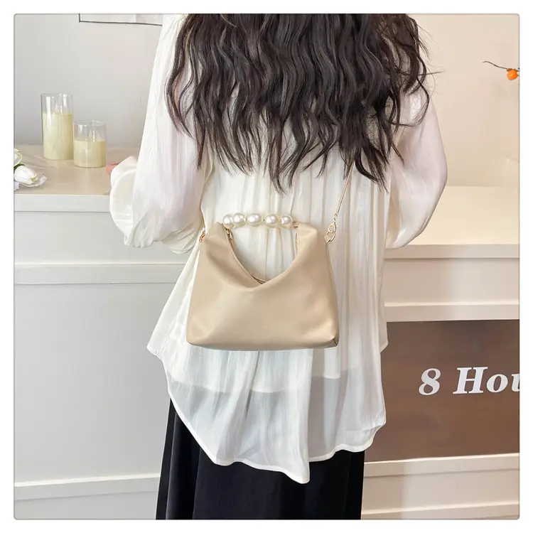 Pink Pearl Handle Shoulder Bag for Women — feature 20