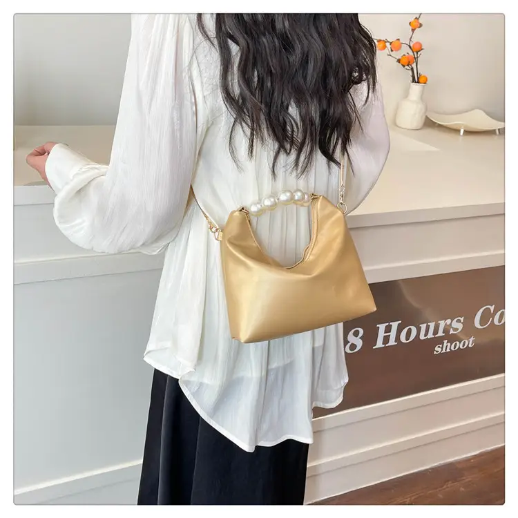Pink Pearl Handle Shoulder Bag for Women — feature 21