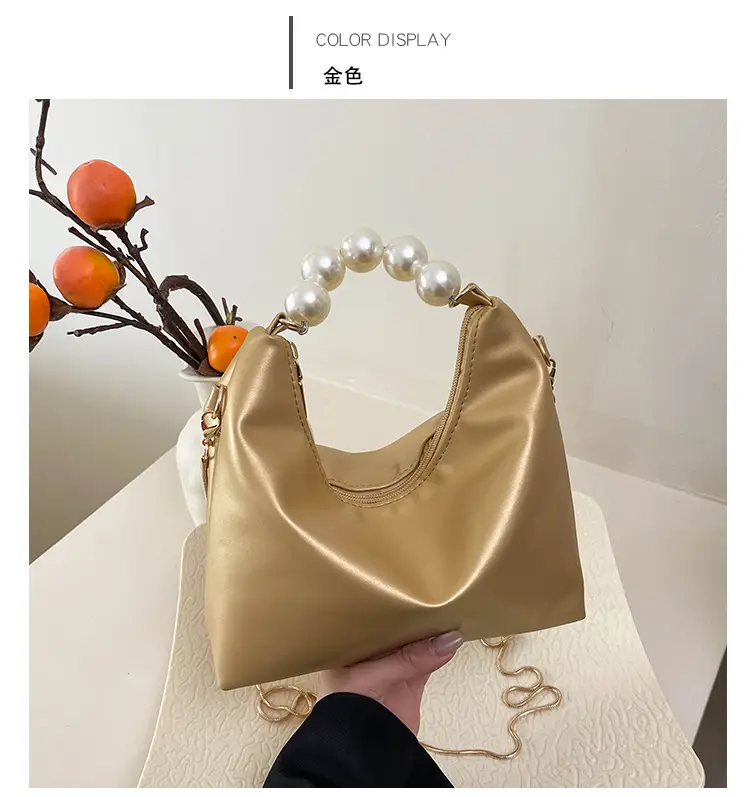 Pink Pearl Handle Shoulder Bag for Women — feature 27