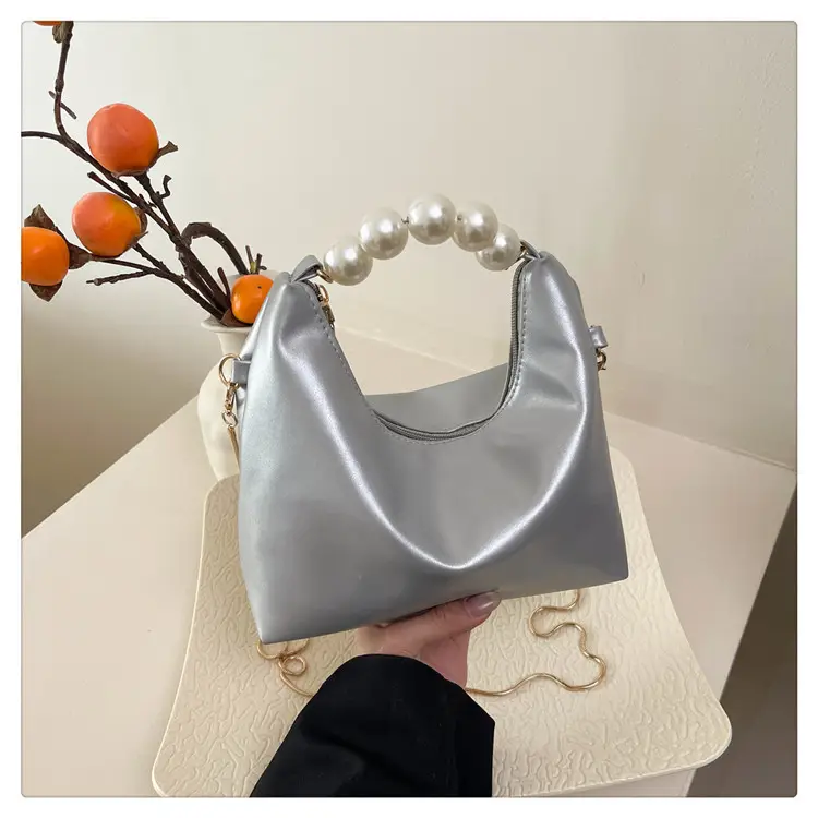 Pink Pearl Handle Shoulder Bag for Women — feature 32