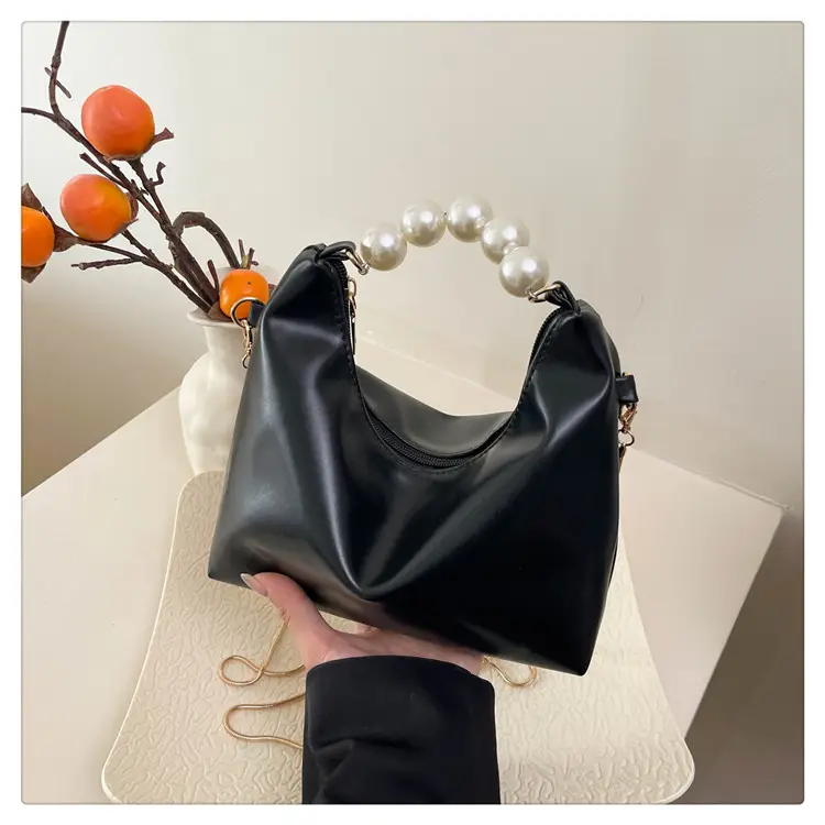 Pink Pearl Handle Shoulder Bag for Women — feature 34