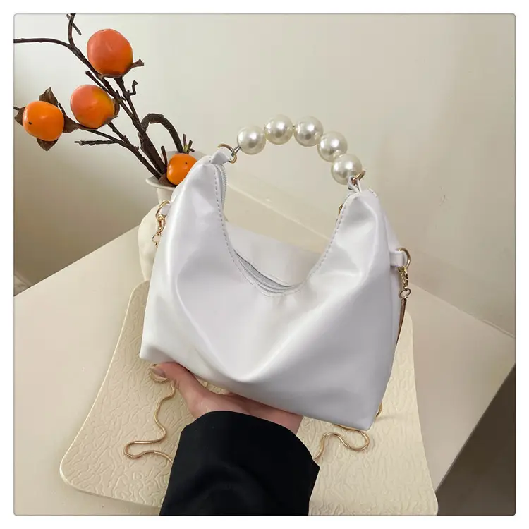 Pink Pearl Handle Shoulder Bag for Women — feature 35