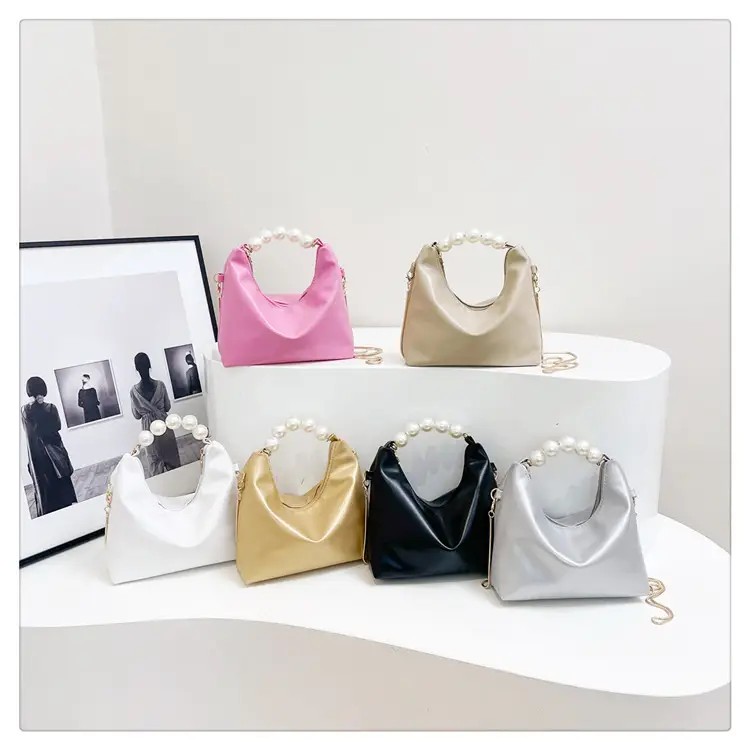 Pink Pearl Handle Shoulder Bag for Women — feature 37