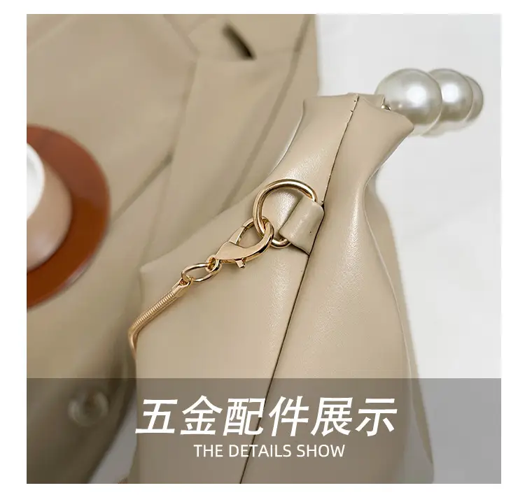 Pink Pearl Handle Shoulder Bag for Women — feature 7