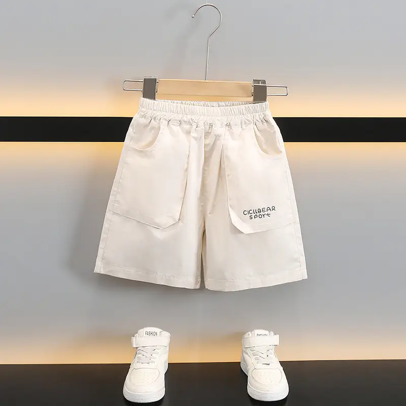Boys Summer T-Shirt Shorts Set Grey White 2025 - Image 4