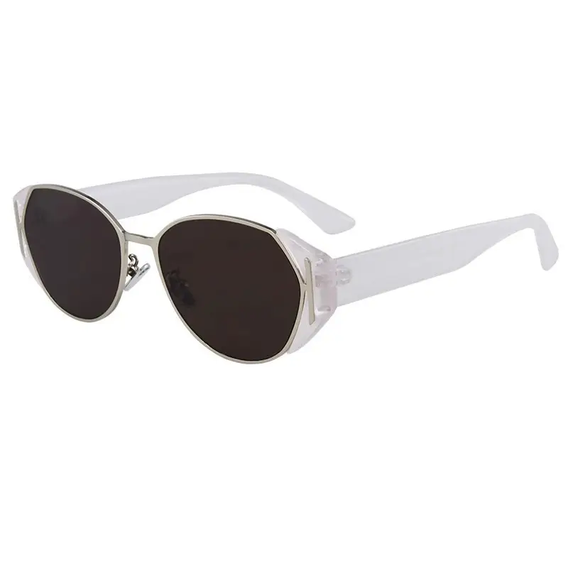 Women Sunglasses Black Metal Hawkbill Eye Shade