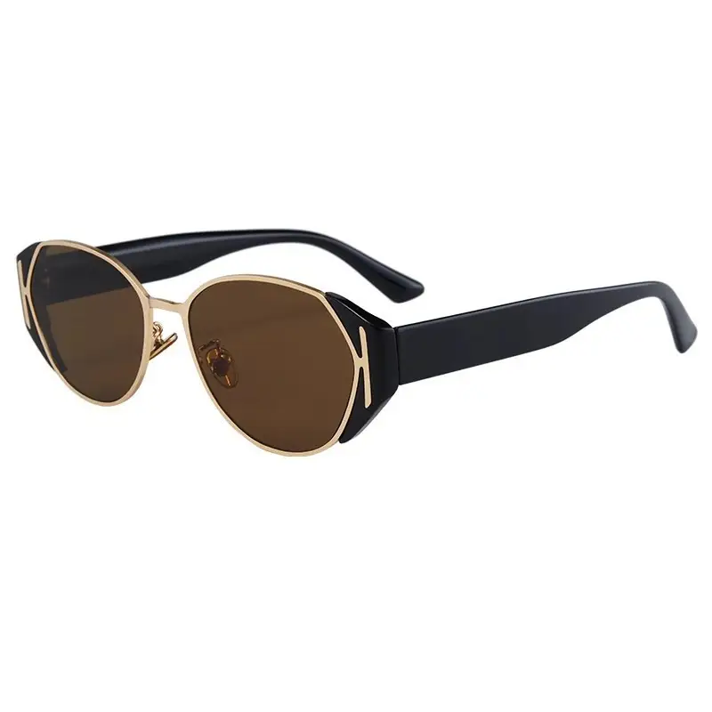 Women Sunglasses Black Metal Hawkbill Eye Shade