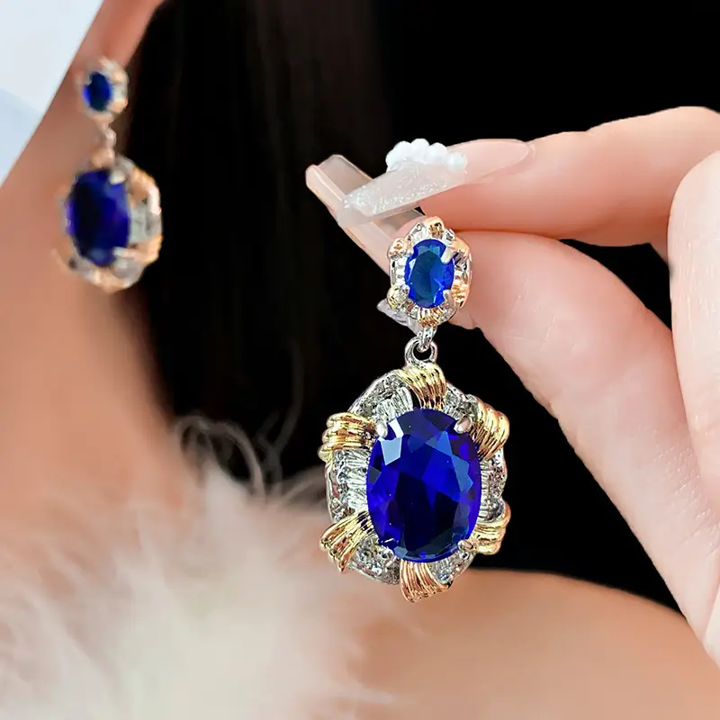 Middle Ancient vintage Silver Needle Diamond Pearl Earrings Vintage Elegant Earrings Light Luxury High-end Personalized Earrings for Women
