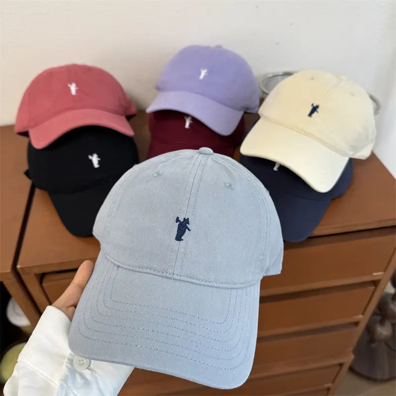 Women Embroidered Baseball Cap Navy Blue