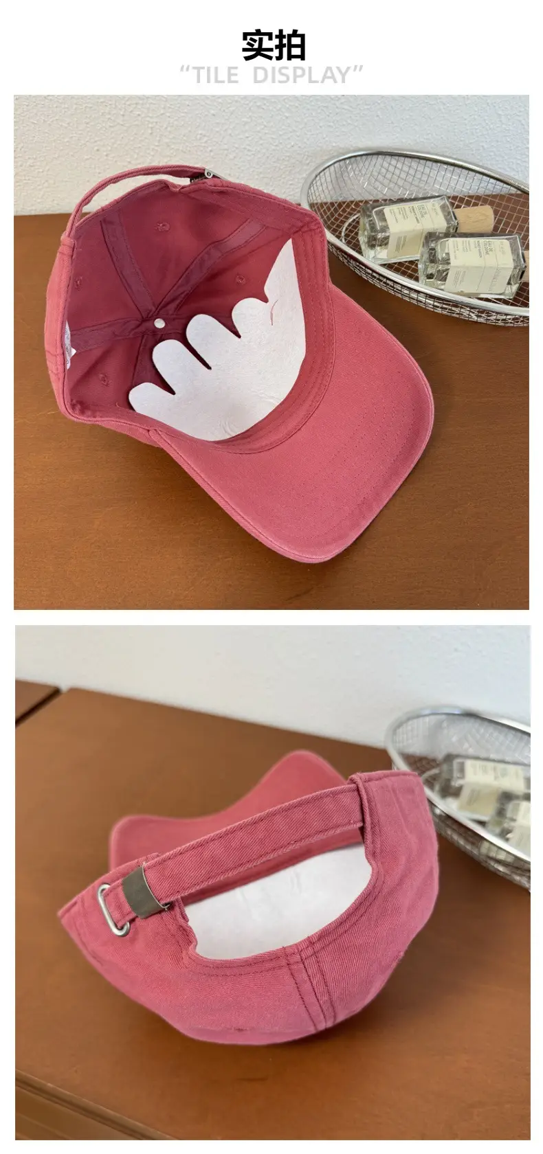 Women Embroidered Baseball Cap Navy Blue — feature 7