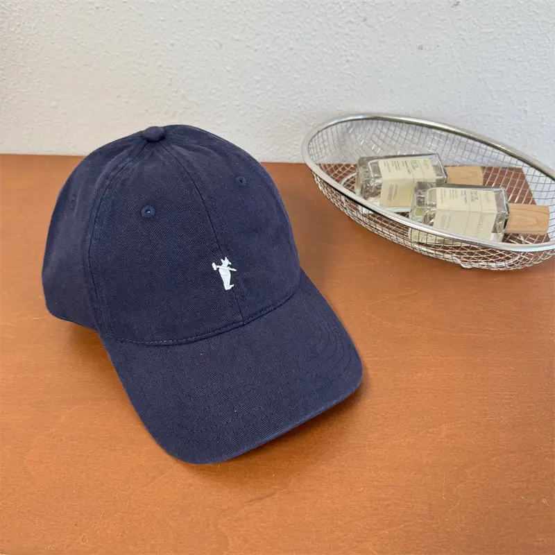 Women Embroidered Baseball Cap Navy Blue