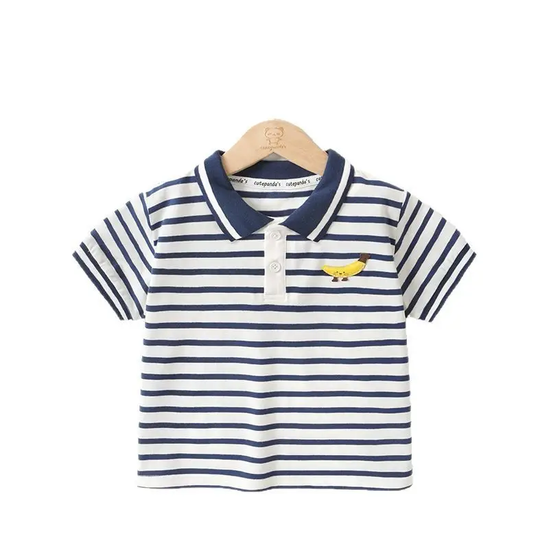 Kaka Panda Boys Striped Polo Shirt Summer Wear - Image 6