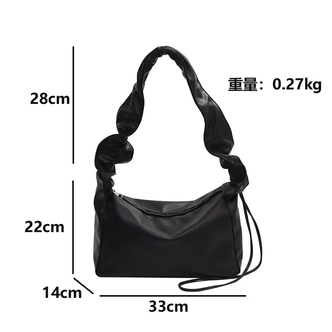 2025 Women's Large Capacity Underarm Bag White Black — feature 1