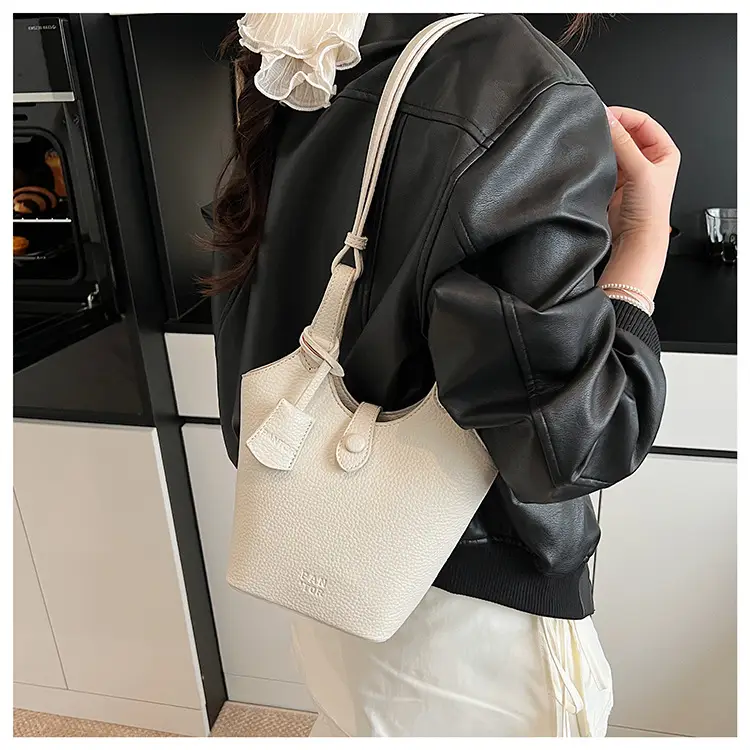 Women's Yellow Leather Handheld Vegetable Basket Bag 2025 — feature 18