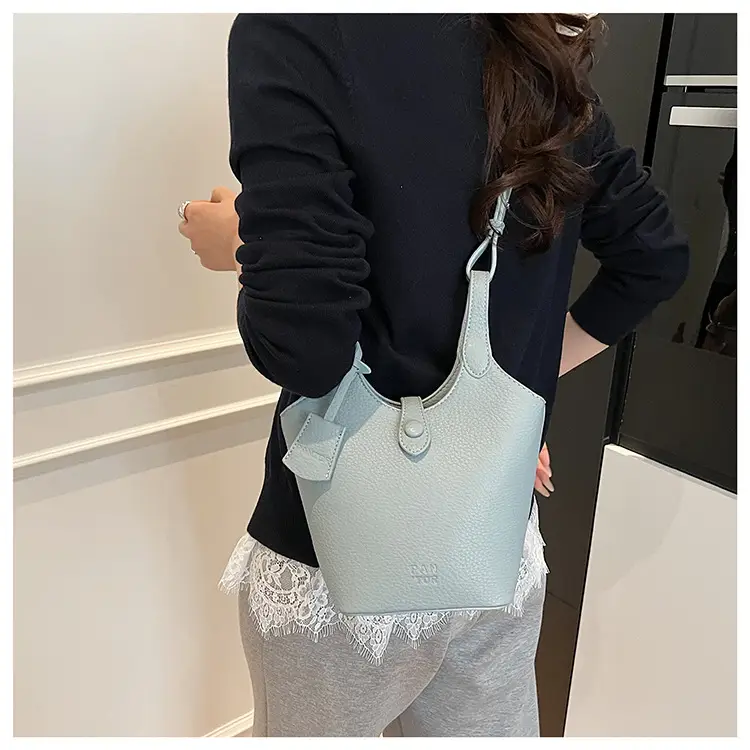 Women's Yellow Leather Handheld Vegetable Basket Bag 2025 — feature 28