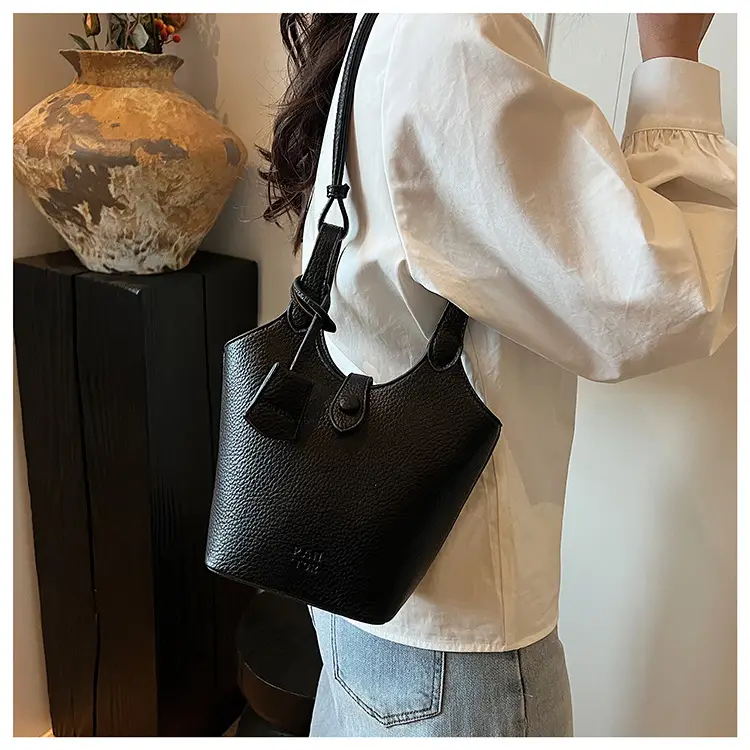Women's Yellow Leather Handheld Vegetable Basket Bag 2025 — feature 30