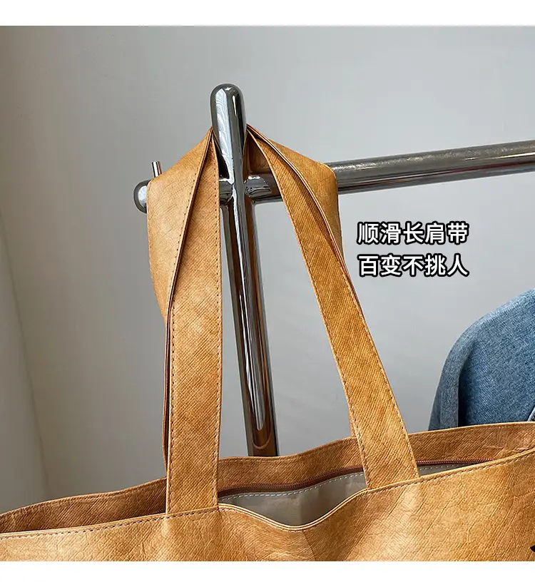 Women's Canvas Tote Bag Gentle Woman Print Large Capacity — feature 5