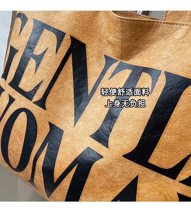 Women's Canvas Tote Bag Gentle Woman Print Large Capacity — feature 6