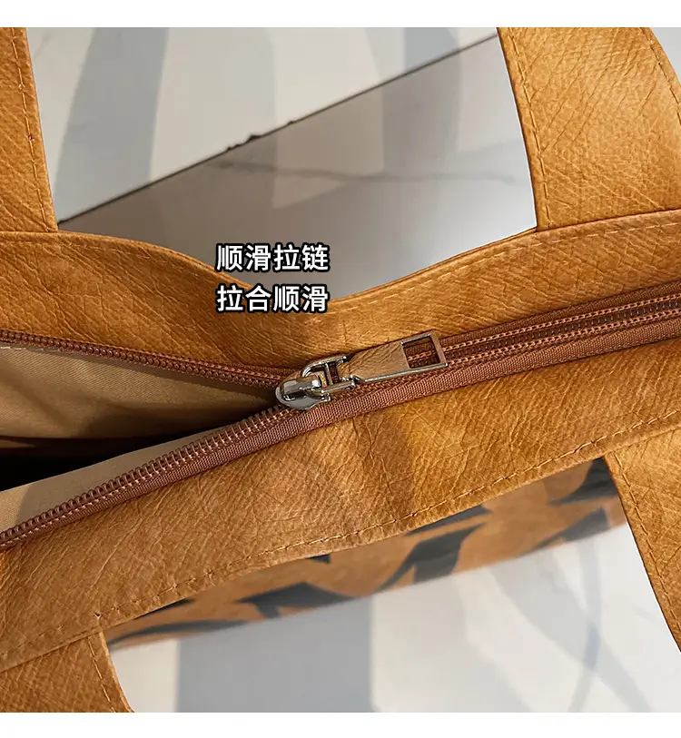 Women's Canvas Tote Bag Gentle Woman Print Large Capacity — feature 7
