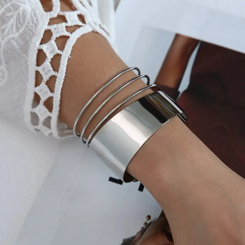 European and American Baroque Personality Street Beat Arm Ring Retro Note Multi-layer Bracelet Metal Open Bracelet Arm Band Manufacturers