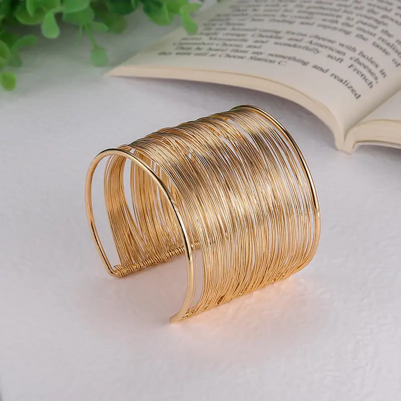 European and American Baroque Personality Street Beat Arm Ring Retro Note Multi-layer Bracelet Metal Open Bracelet Arm Band Manufacturers