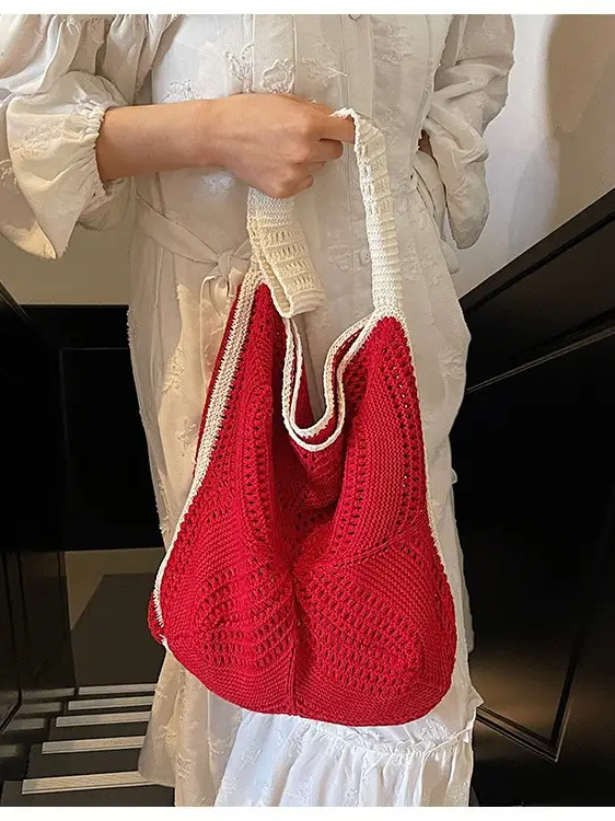 Hollow Out Artistic Handbag for Women Beach Casual Luggage - Image 7