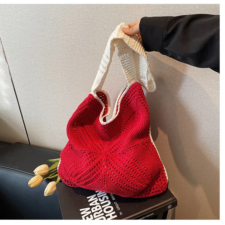 Hollow Out Artistic Handbag for Women Beach Casual Luggage - Image 4