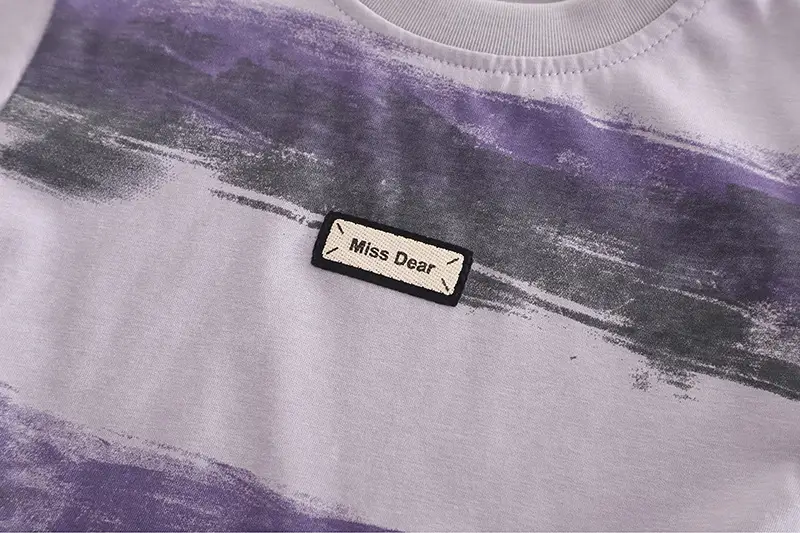 Children's Purple Striped T-Shirt Shorts Set for Boys 2025 — feature 10