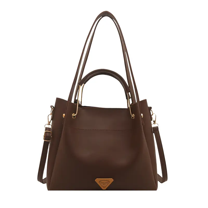 Women's 2025 Spring New Tote Bags Brown White Black - Image 3