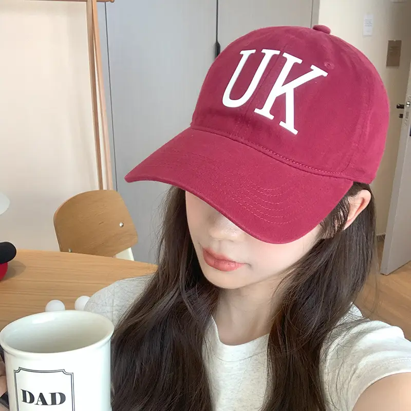UK Letter Sun Hat for Men Black - Image 8