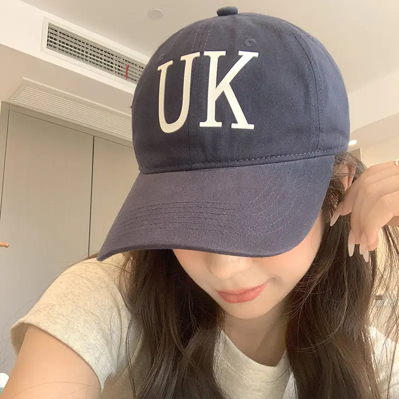 UK Letter Sun Hat for Men Black - Image 10