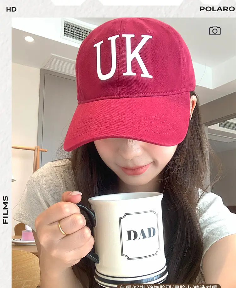 UK Letter Sun Hat for Men Black — feature 5