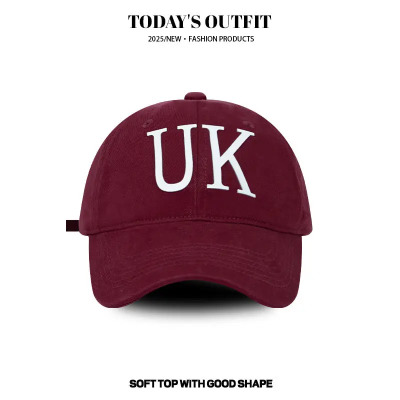 UK Letter Sun Hat for Men Black - Image 5
