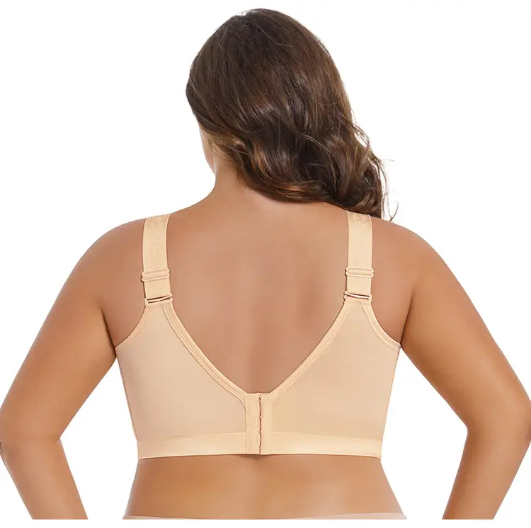 Large Chest Showy Small Underwear Women's Full Cup Ultra-thin Traceless Breathable Non-rimless Breast Gathering plus size Bra — feature 16