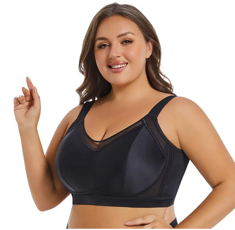Large Chest Showy Small Underwear Women's Full Cup Ultra-thin Traceless Breathable Non-rimless Breast Gathering plus size Bra — feature 17