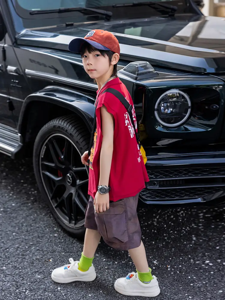 Panda Yuanyuan Red Sleeveless T-Shirt for Boys 2025 - Image 7