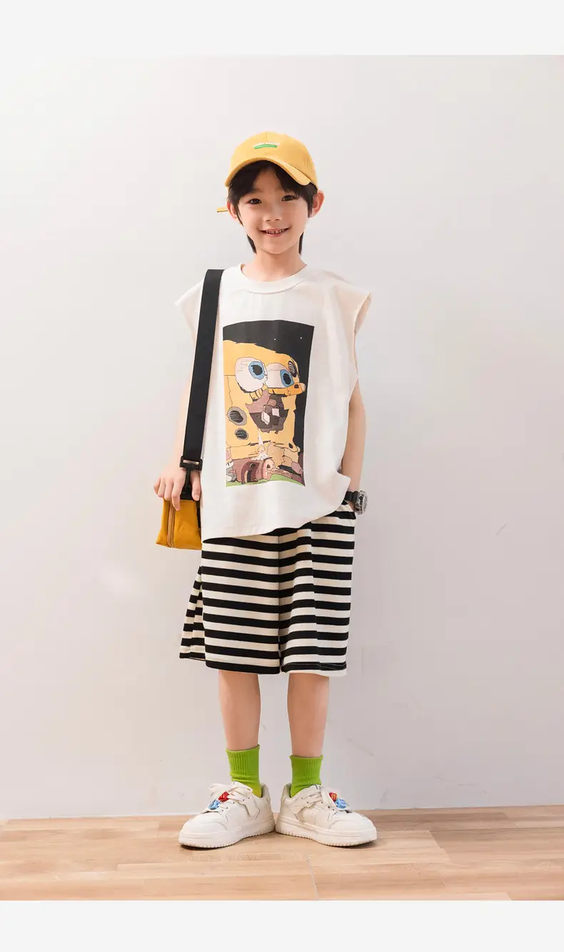 Panda Yuanyuan Red Sleeveless T-Shirt for Boys 2025 — feature 37