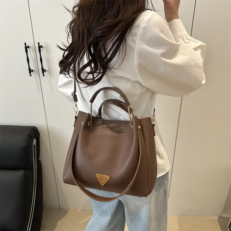 Women's Cream Retro Tote Bag Shoulder Crossbody Large Capacity — feature 1