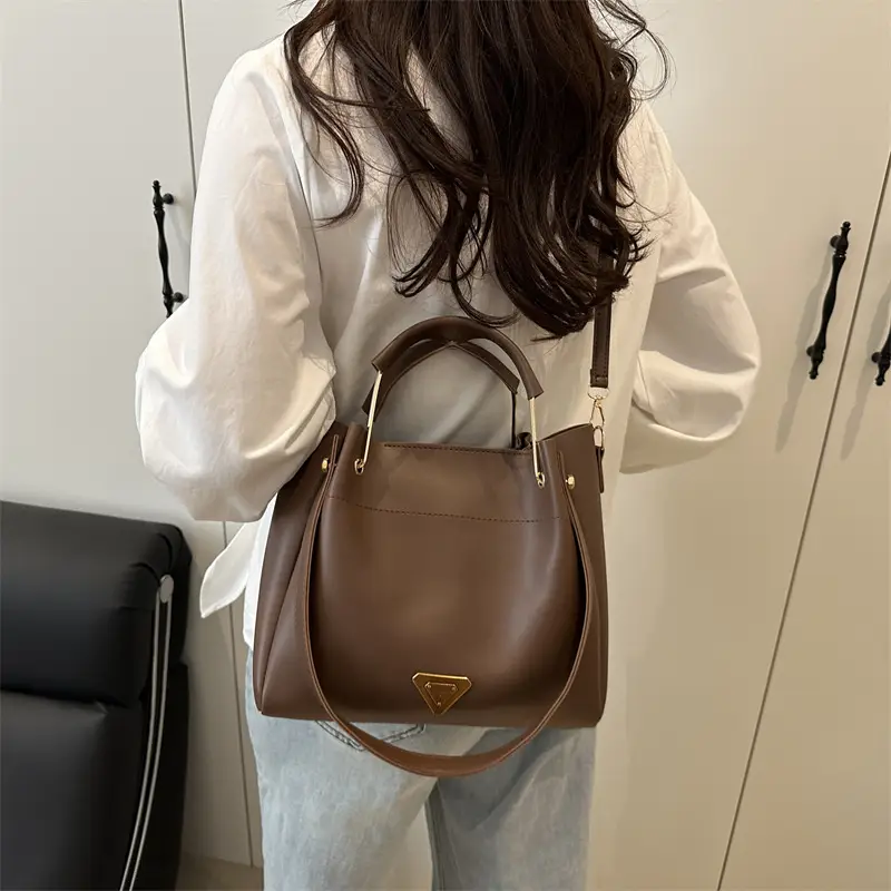 Women's Cream Retro Tote Bag Shoulder Crossbody Large Capacity — feature 2